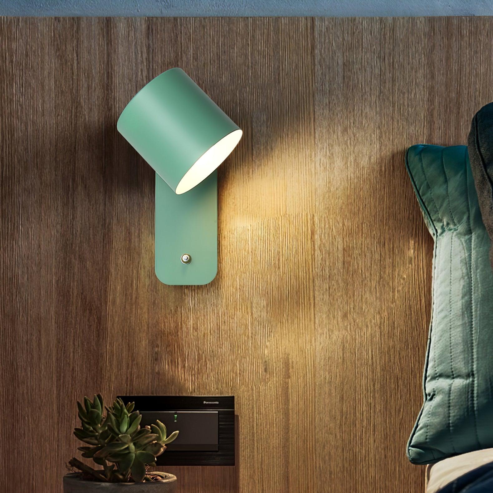 Modern Rotatable Cylinder Wall Lamp Adjustable Metal Sconce for Bedroom and Living Room
