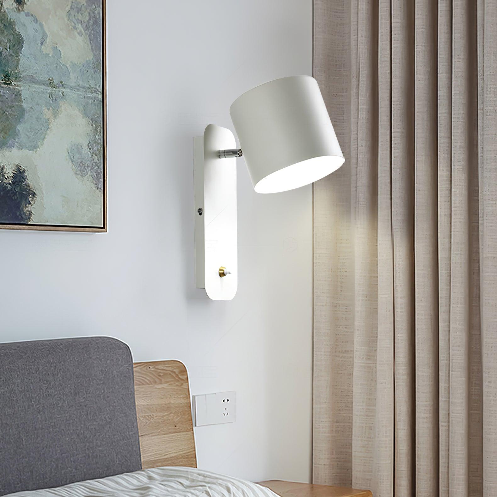 Modern Rotatable Cylinder Wall Lamp Adjustable Metal Sconce for Bedroom and Living Room