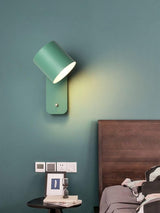 Modern Rotatable Cylinder Wall Lamp Adjustable Metal Sconce for Bedroom and Living Room