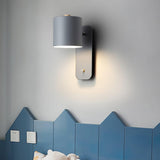 Modern Rotatable Cylinder Wall Lamp Adjustable Metal Sconce for Bedroom and Living Room