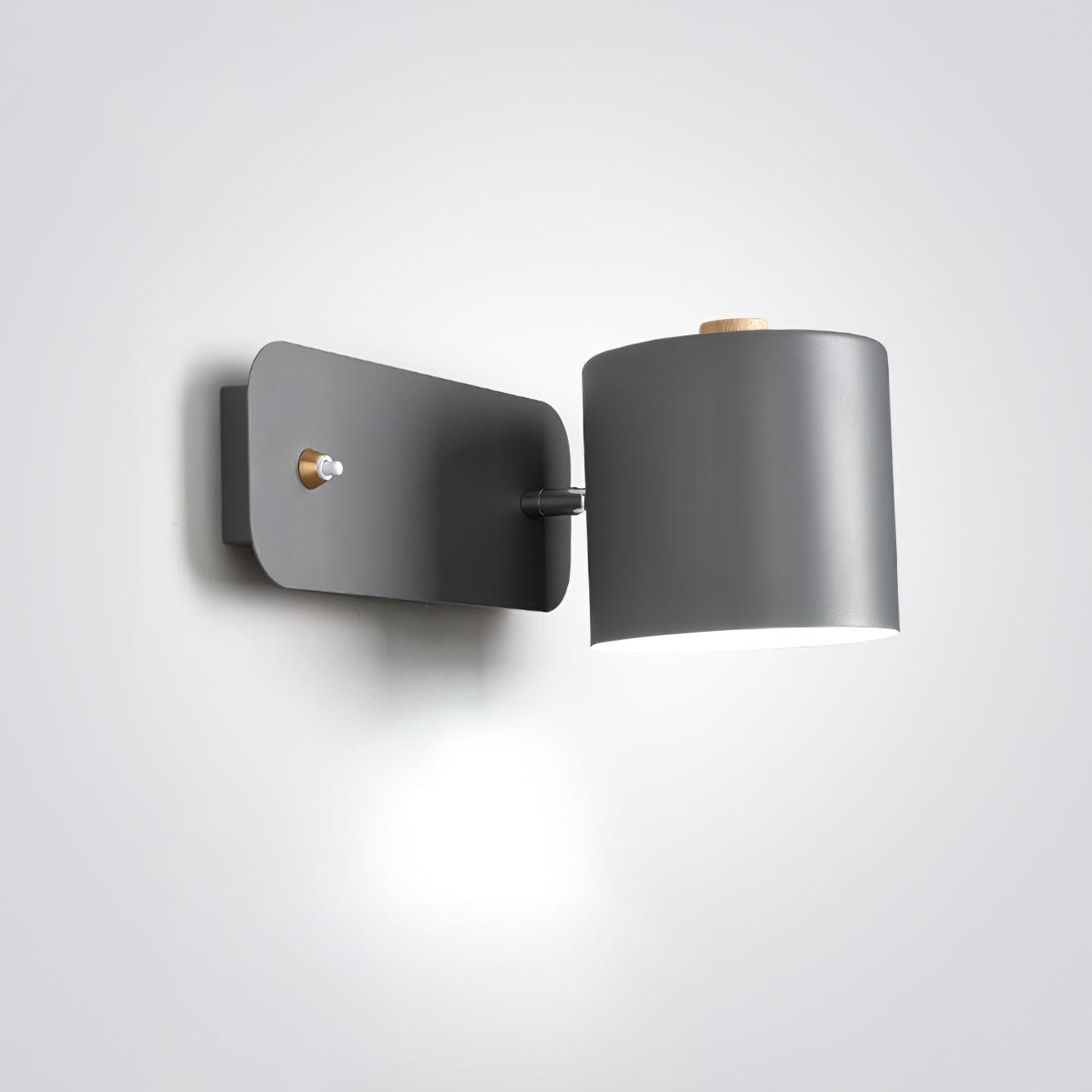 Modern Rotatable Cylinder Wall Lamp Adjustable Metal Sconce for Bedroom and Living Room