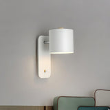 Modern Rotatable Cylinder Wall Lamp Adjustable Metal Sconce for Bedroom and Living Room