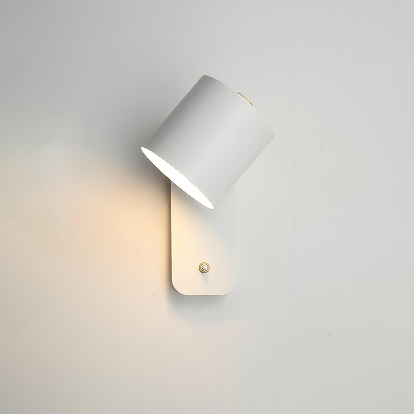 Modern Rotatable Cylinder Wall Lamp Adjustable Metal Sconce for Bedroom and Living Room