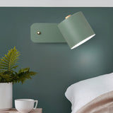 Modern Rotatable Cylinder Wall Lamp Adjustable Metal Sconce for Bedroom and Living Room