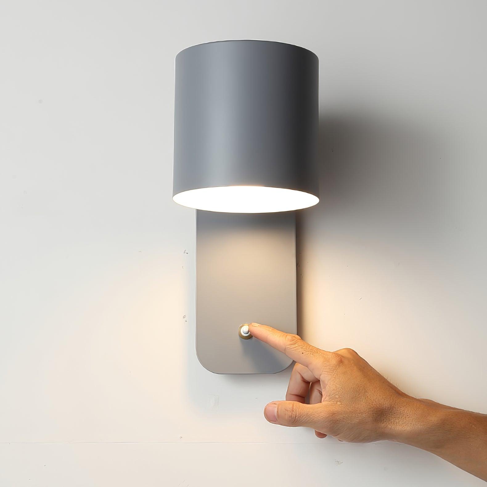 Modern Rotatable Cylinder Wall Lamp Adjustable Metal Sconce for Bedroom and Living Room