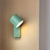 Modern Rotatable Cylinder Wall Lamp Adjustable Metal Sconce for Bedroom and Living Room