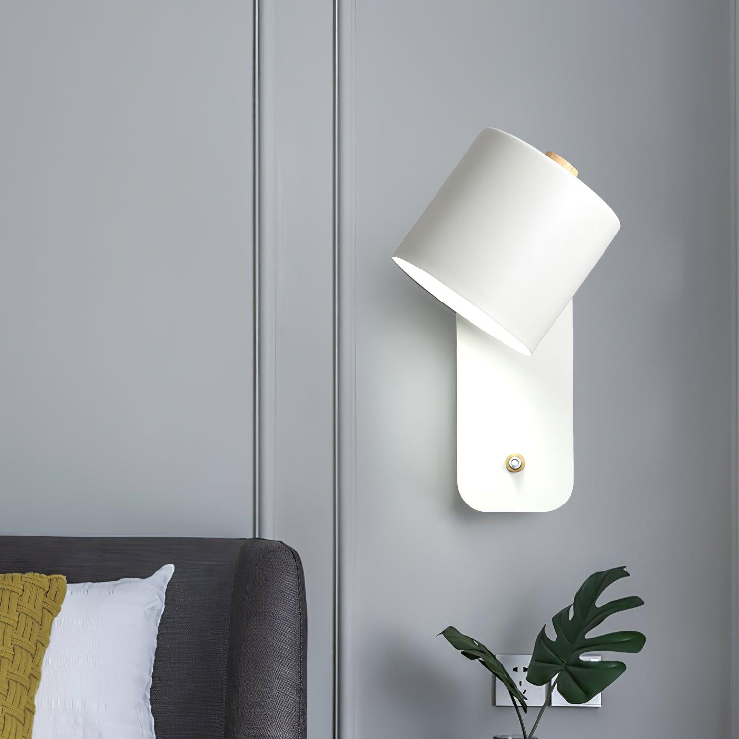 Modern Rotatable Cylinder Wall Lamp Adjustable Metal Sconce for Bedroom and Living Room