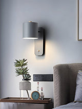 Modern Rotatable Cylinder Wall Lamp Adjustable Metal Sconce for Bedroom and Living Room