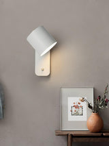 Modern Rotatable Cylinder Wall Lamp Adjustable Metal Sconce for Bedroom and Living Room