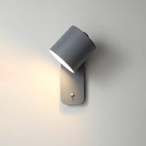 Modern Rotatable Cylinder Wall Lamp Adjustable Metal Sconce for Bedroom and Living Room