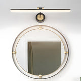Modern Rotatable LED Bathroom Vanity Light Bar with Copper Frame in Black and Gold
