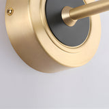 Modern Rotatable LED Bathroom Vanity Light Bar with Copper Frame in Black and Gold