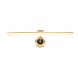 Modern Rotatable LED Bathroom Vanity Light Bar with Copper Frame in Black and Gold