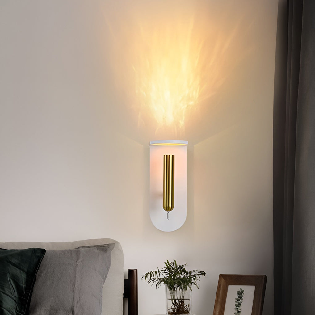 Modern Rotatable LED Flame Wall Sconce Nordic Acrylic Wall Lamp for Living Room Bedroom