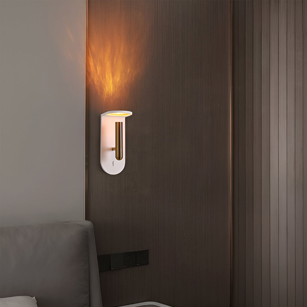 Modern Rotatable LED Flame Wall Sconce Nordic Acrylic Wall Lamp for Living Room Bedroom
