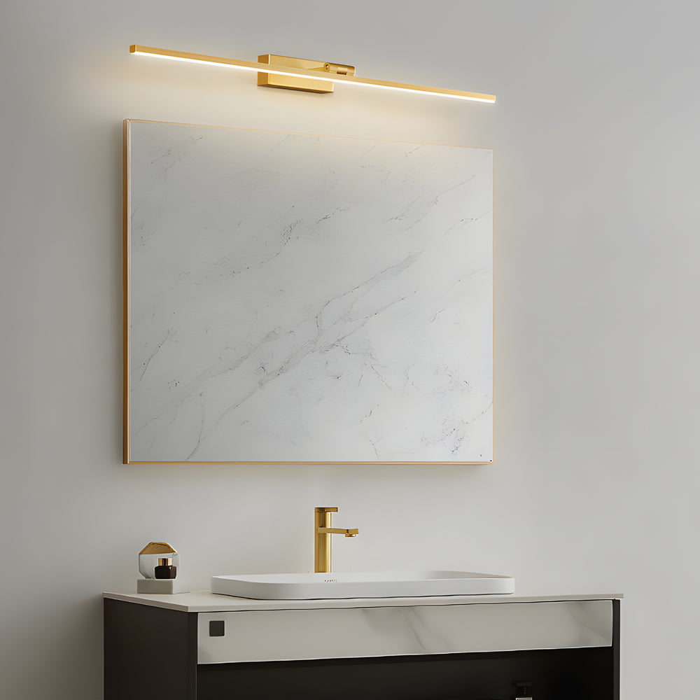 Modern Rotatable LED Mirror Vanity Light Copper Wall Sconce for Bathroom and Dressing Room
