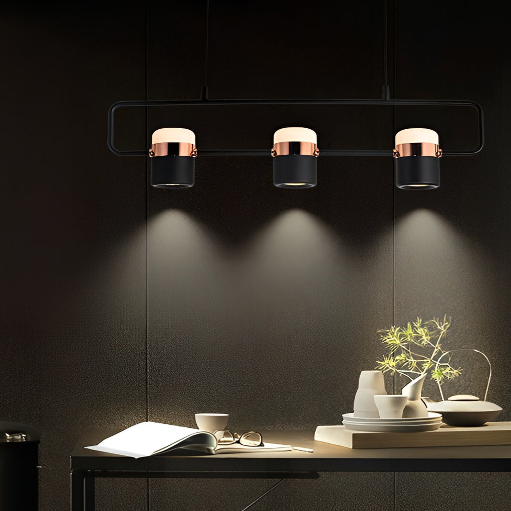 Modern Rotatable LED Nordic Chandelier Electroplated Metal Pendant Light for Dining Room