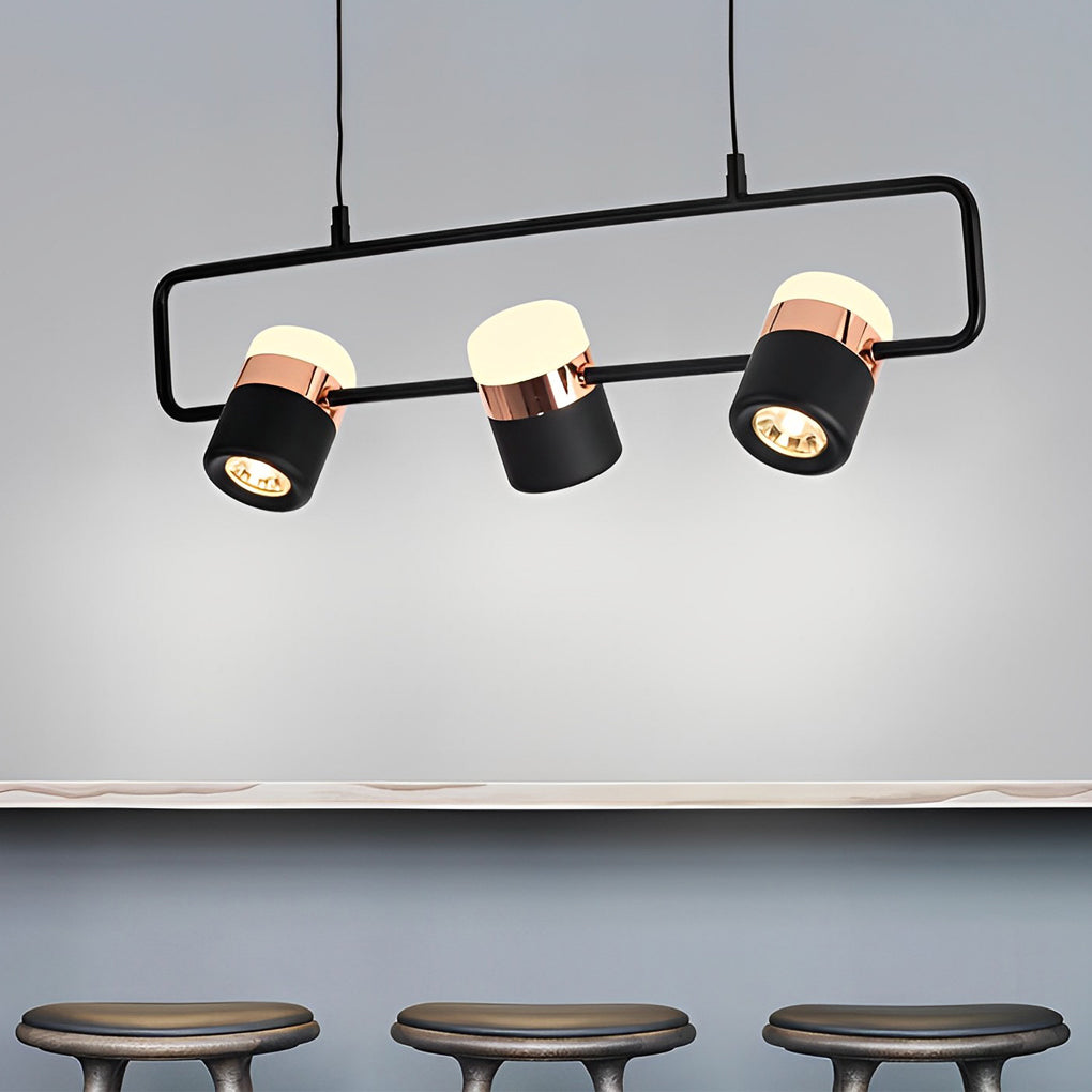 Modern Rotatable LED Nordic Chandelier Electroplated Metal Pendant Light for Dining Room