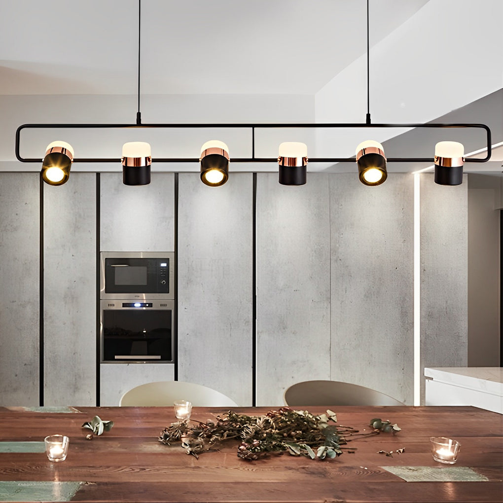Modern Rotatable LED Nordic Chandelier Electroplated Metal Pendant Light for Dining Room