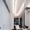 Modern Rotatable Skyline Linear LED Ceiling Light Slim Adjustable Steel Strip Fixture for Home