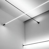 Modern Rotatable Skyline Linear LED Ceiling Light Slim Adjustable Steel Strip Fixture for Home