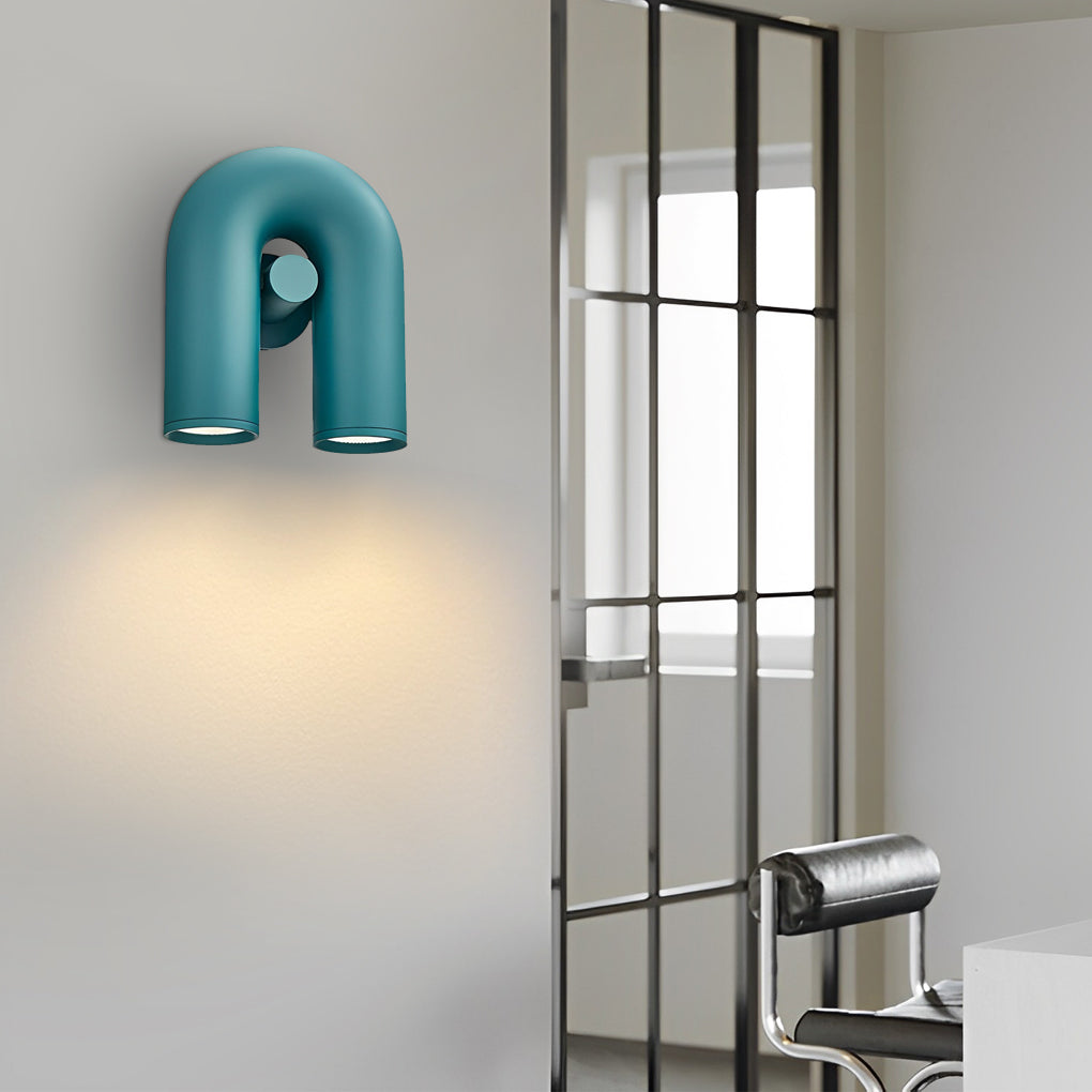 Modern Rotatable U Shaped LED Wall Lamp Nordic Style Industrial Water Pipe Sconce Lighting