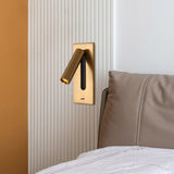 Modern Rotating LED Wall Sconce Adjustable Minimalist Bedside Reading Light Fixture