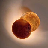 Modern Rotating Moon Design LED Wall Sconce Minimalist Adjustable Bedside Lighting for Stairs and Aisle