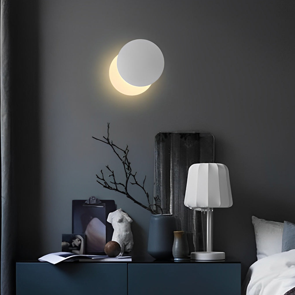 Modern Round 360 Degree Rotatable LED Wall Lamp Adjustable Indoor Sconce Lighting