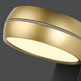 Modern Round 6W LED Rotatable Wall Sconce Bedside Reading Lamp Gold and Black Indoor Fixture