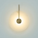 Modern Round Alabaster LED Wall Sconce Elegant Stone Wall Lamp for Interior Living Spaces