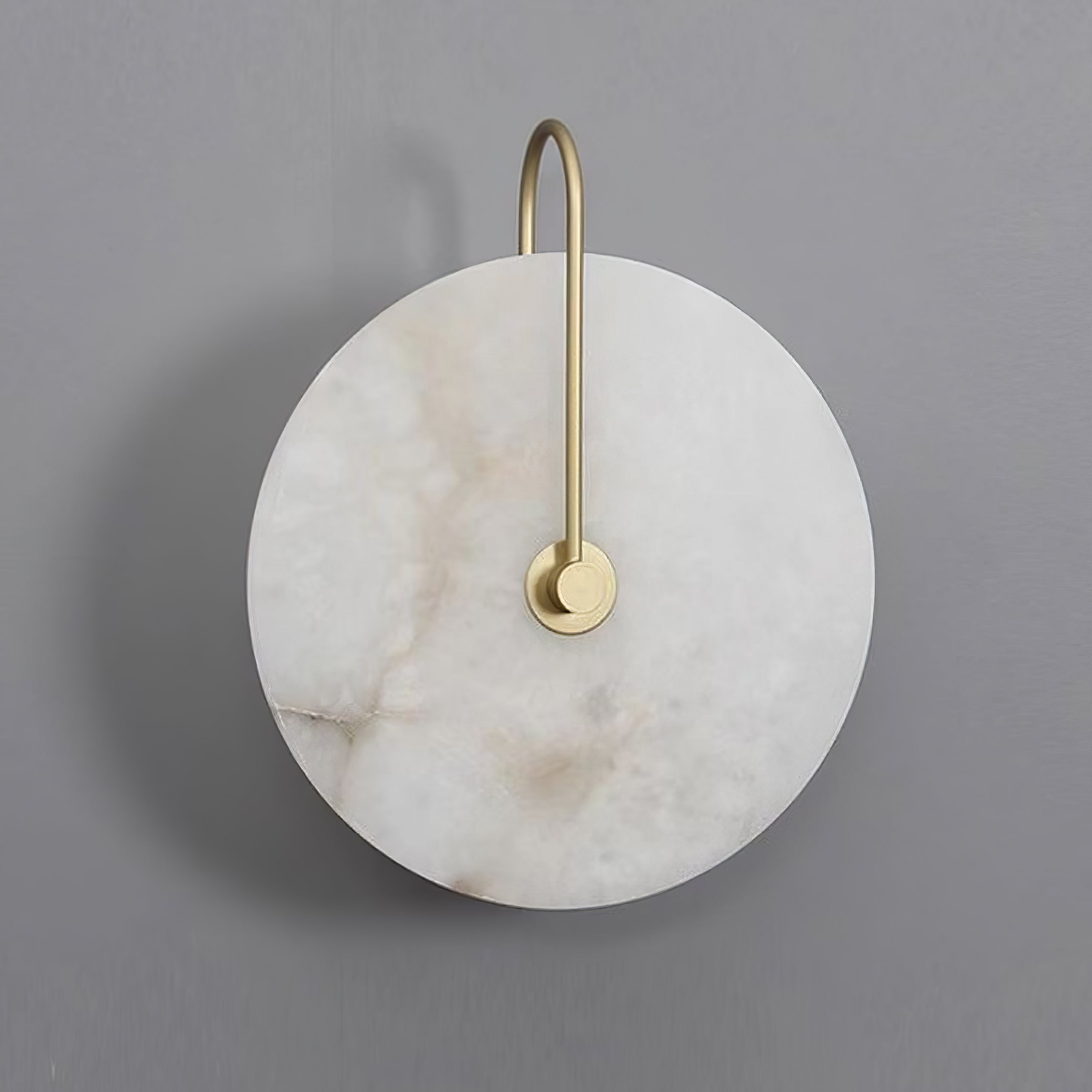 Modern Round Alabaster LED Wall Sconce Elegant Stone Wall Lamp for Interior Living Spaces