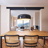 Modern Round Aluminum Pendant Light with Soft Diffused Illumination for Contemporary Interior Decor