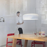 Modern Round Aluminum Pendant Light with Soft Diffused Illumination for Contemporary Interior Decor