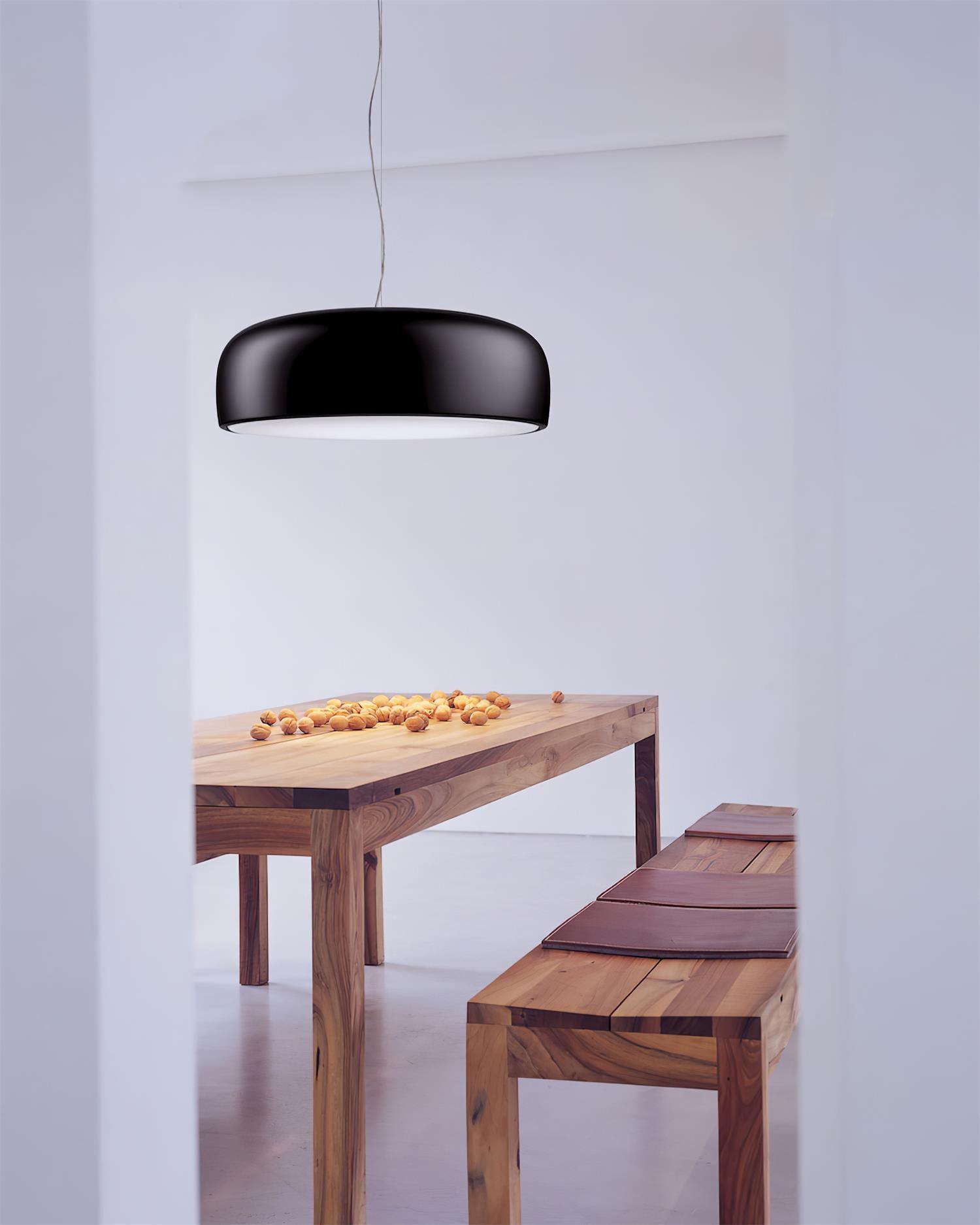 Modern Round Aluminum Pendant Light with Soft Diffused Illumination for Contemporary Interior Decor