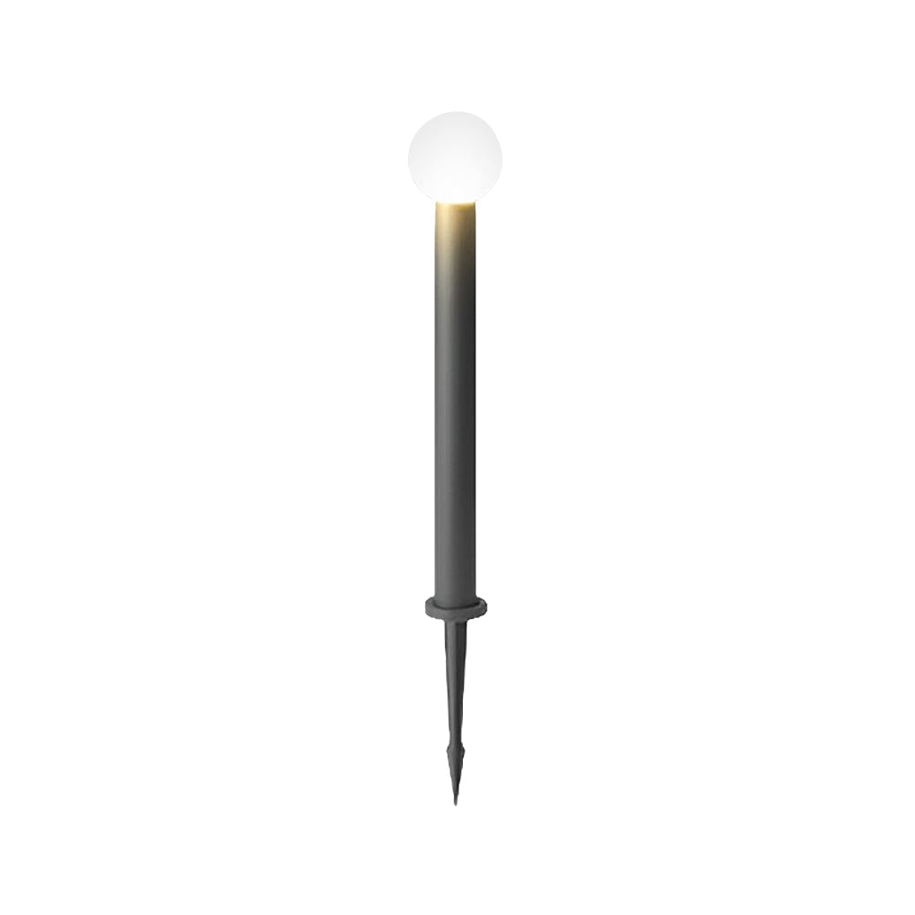 Modern Round Ball LED Outdoor Pathway Lights Waterproof Black Stainless Steel Landscape Garden Lamp
