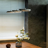 Modern Round Chrome LED Pendant Light Minimalist Aluminum Acrylic Chandelier for Dining Room