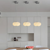 Modern Round Crystal Drum LED Pendant Light with 3 Color Dimming Chrome Finish