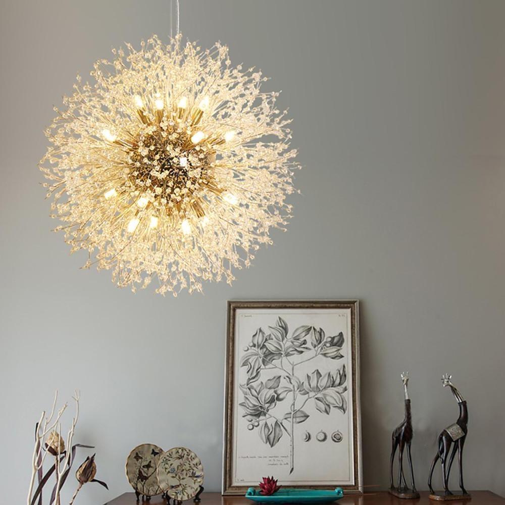 Modern Round Crystal LED Pendant Light Elegant Antique Chandelier for Dining and Living Rooms