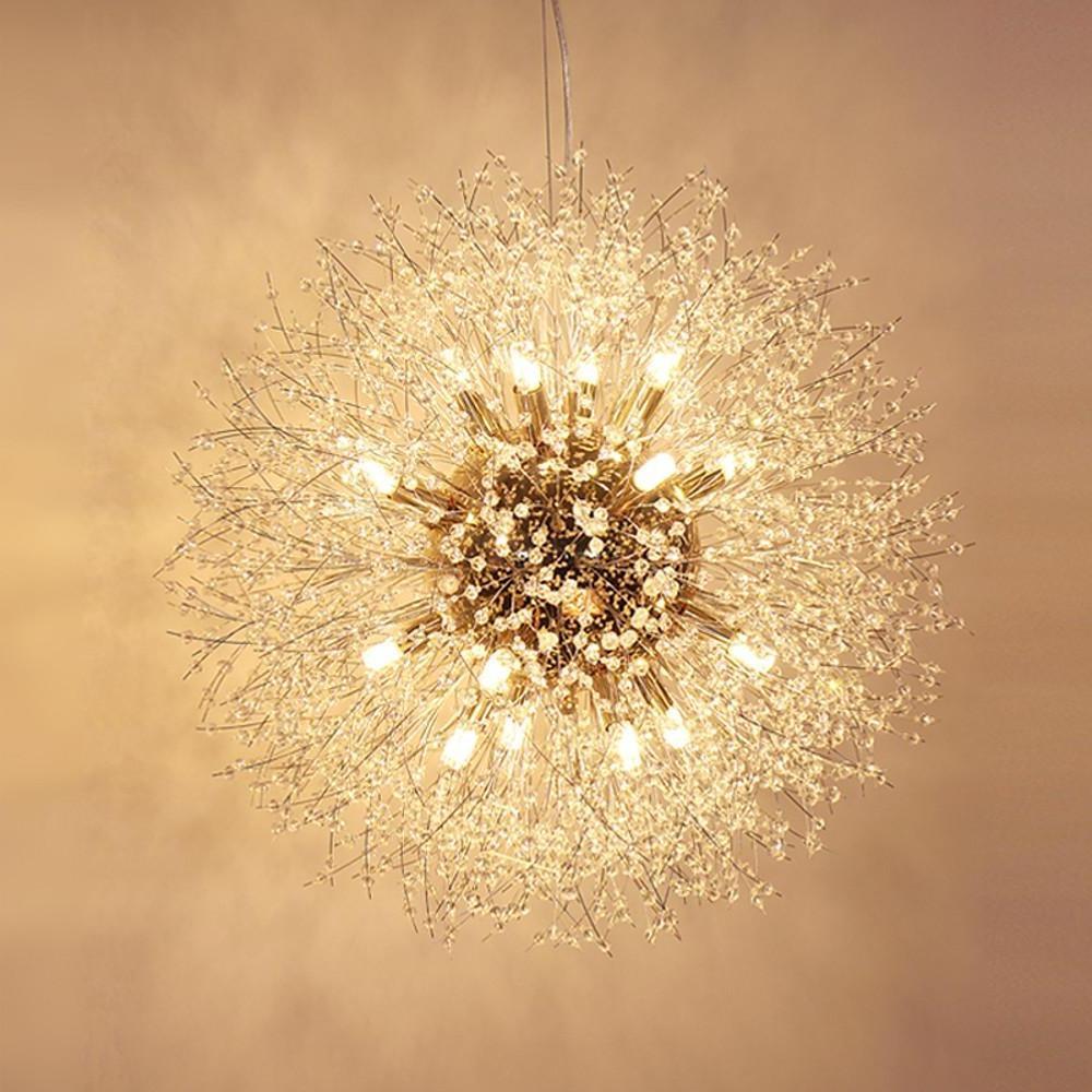 Modern Round Crystal LED Pendant Light Elegant Antique Chandelier for Dining and Living Rooms