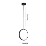 Modern Round Dual LED Pendant Light with Acrylic Shade for Living Room and Dining Area