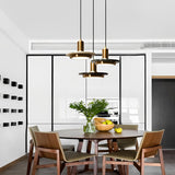 Modern Round Flying Saucer LED Pendant Light Electroplated Iron Kitchen Island Hanging Lamp