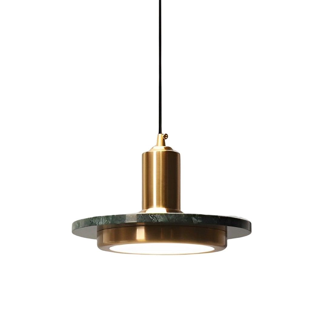 Modern Round Flying Saucer LED Pendant Light Electroplated Iron Kitchen Island Hanging Lamp