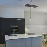 Modern Round Glass and Brass Pendant Light Fixture for Contemporary Interior Lighting