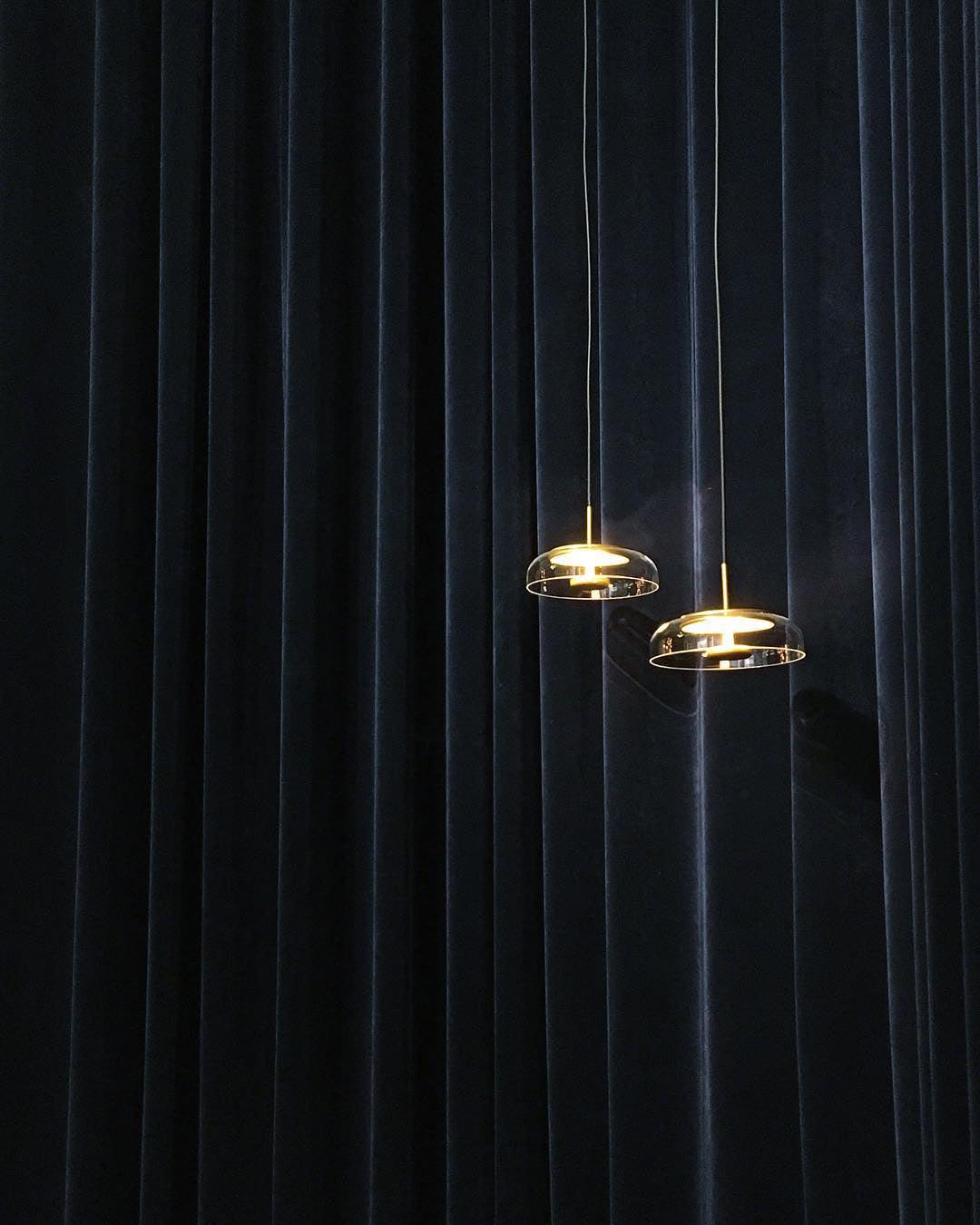 Modern Round Glass and Brass Pendant Light Fixture for Contemporary Interior Lighting