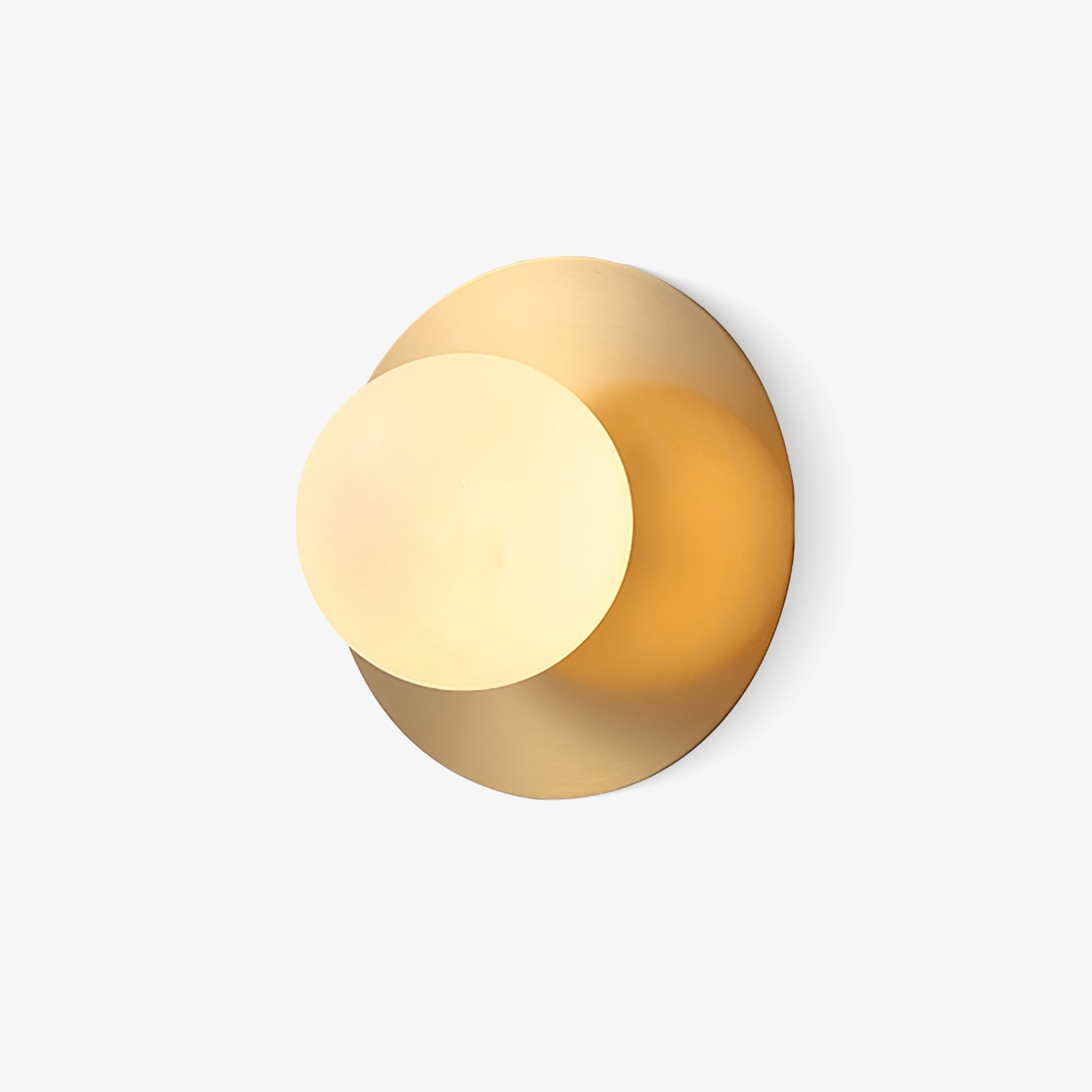 Modern Round Glass Art Sconce Wall Lamp Celestial Moon Design for Hallway and Bedroom