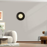 Modern Round Glass Art Sconce Wall Lamp Celestial Moon Design for Hallway and Bedroom