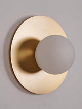 Modern Round Glass Art Sconce Wall Lamp Celestial Moon Design for Hallway and Bedroom