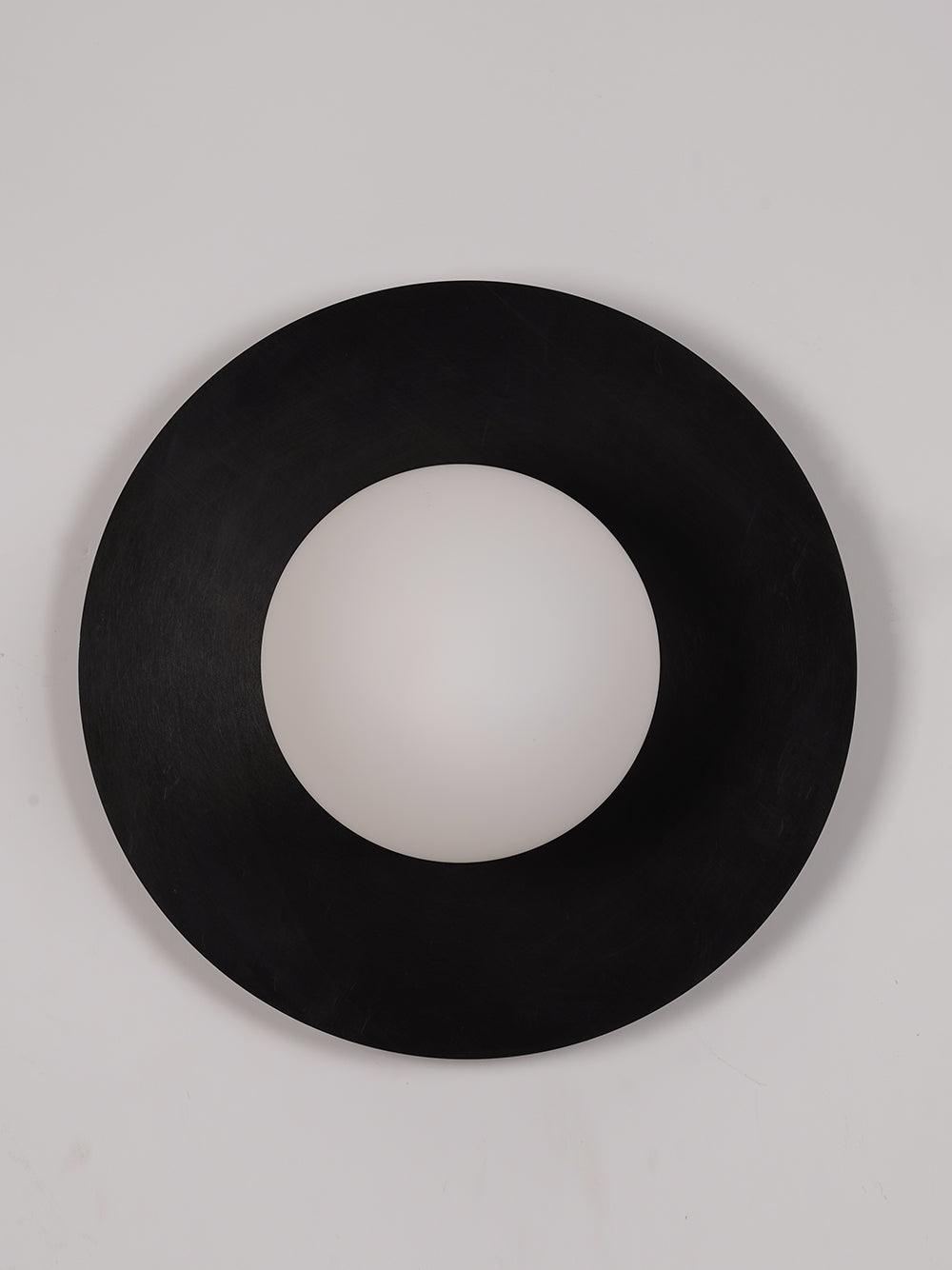 Modern Round Glass Art Sconce Wall Lamp Celestial Moon Design for Hallway and Bedroom