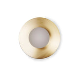 Modern Round Glass Art Sconce Wall Lamp Celestial Moon Design for Hallway and Bedroom